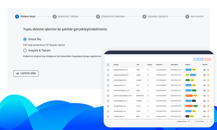 Listelerinizi Kolayca Ekleyin Listelerinizi Kolayca Ekleyin