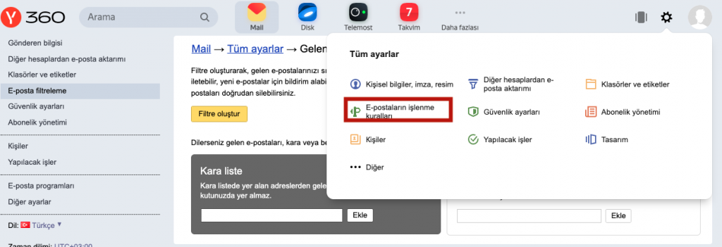 Yandex Mail'de Bir E-posta Adresi Nasıl Engellenir?
