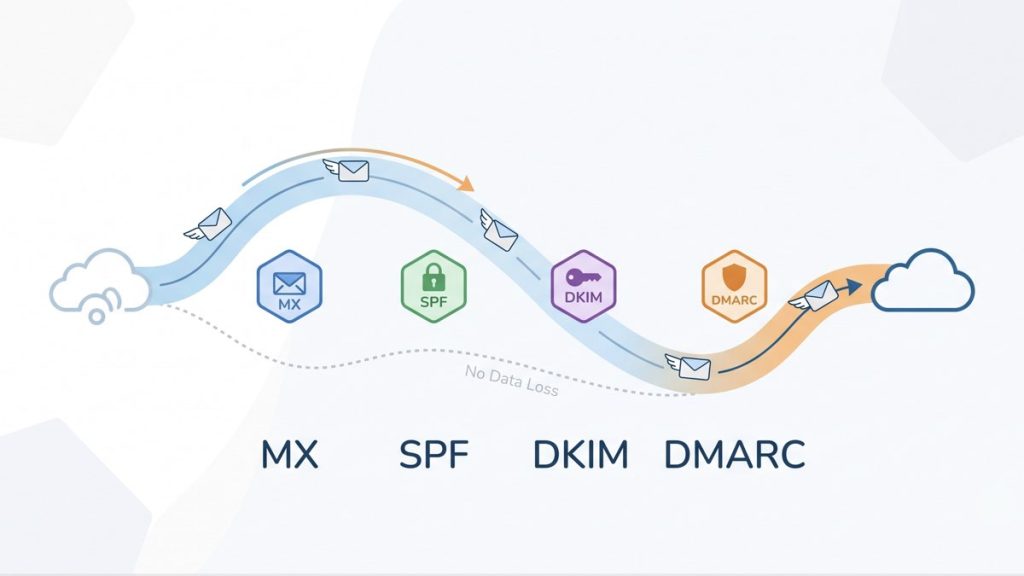 MX, SPF, DKIM ve DMARC Kayıtları Değişirken E-posta Kaybı Nasıl Önlenir?