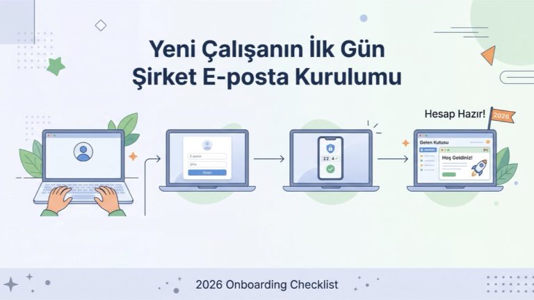 Yeni Çalışanın İlk Gün Şirket E-posta Kurulumu (2026 Onboarding Checklist)
